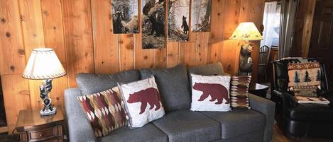 Televisión y chimenea