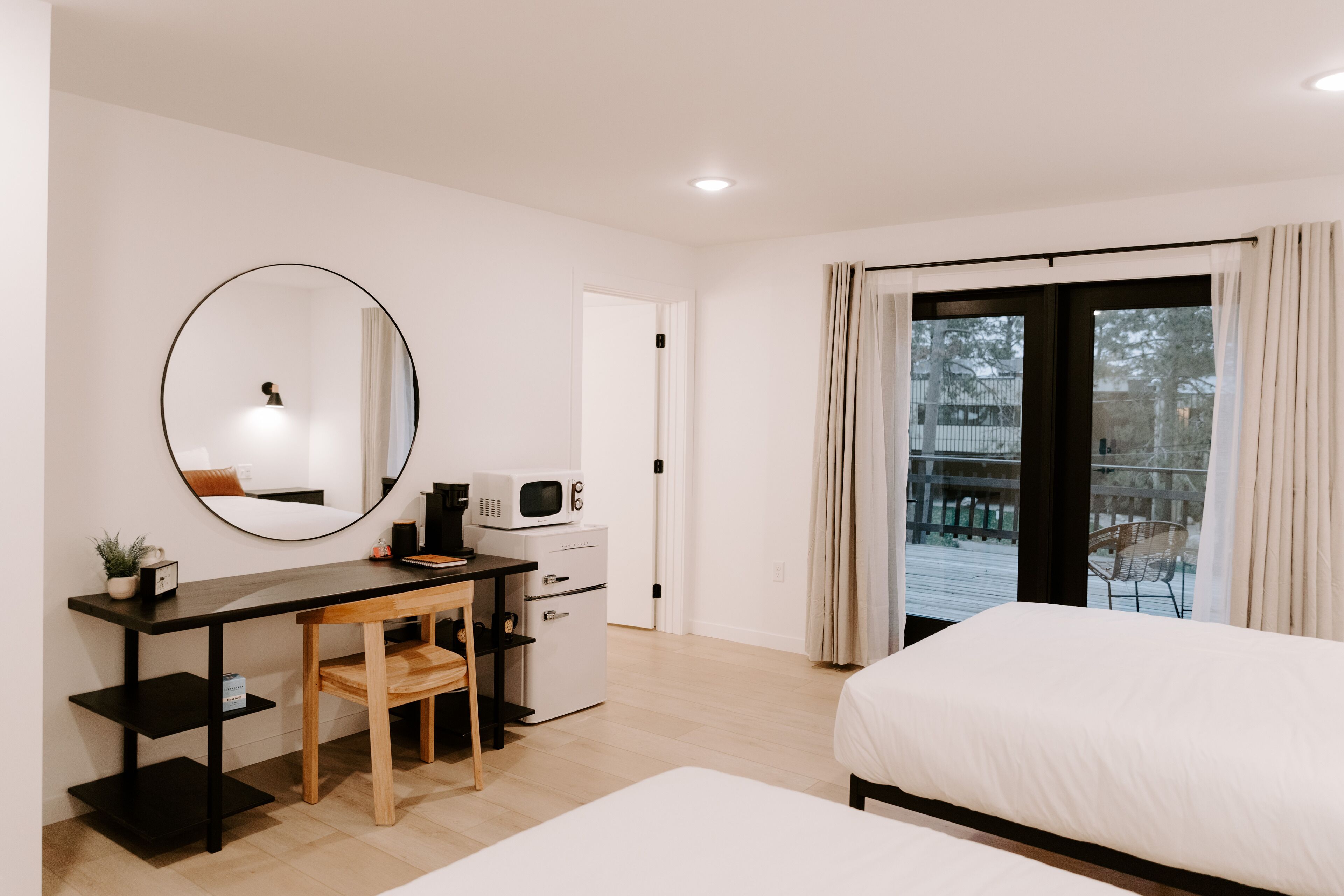 Cypress Suites Two Queen | Premium bedding, pillowtop beds, blackout drapes, free WiFi