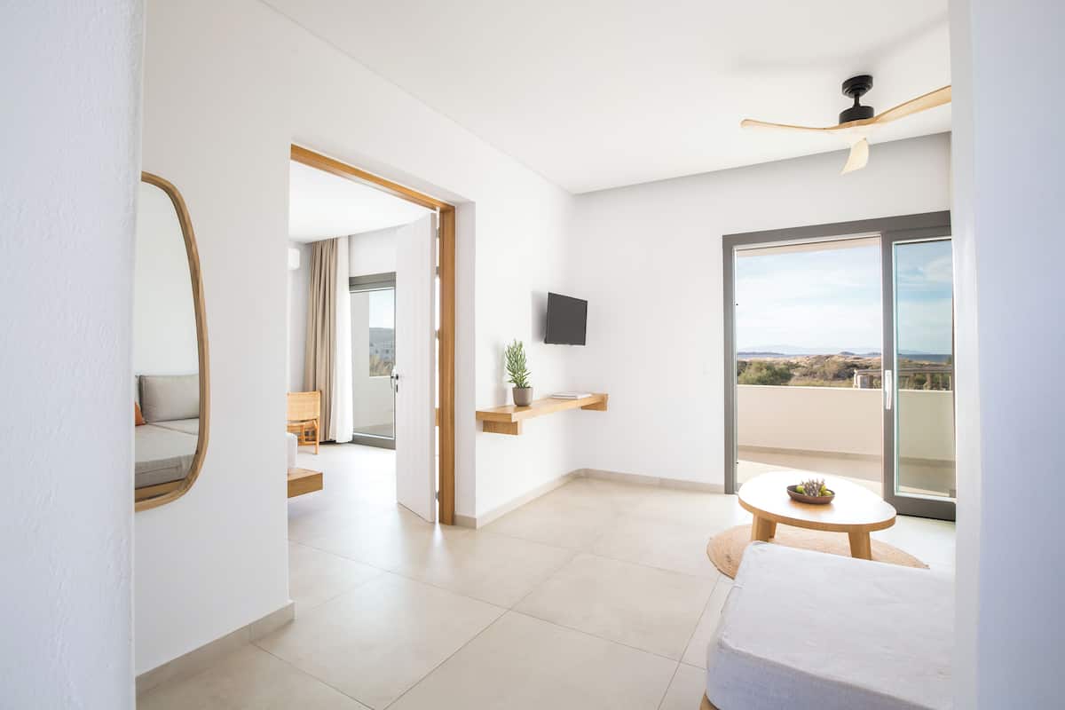 Family Suite, 2 rooms, sea view | In-room safe, desk, soundproofing, iron/ironing board