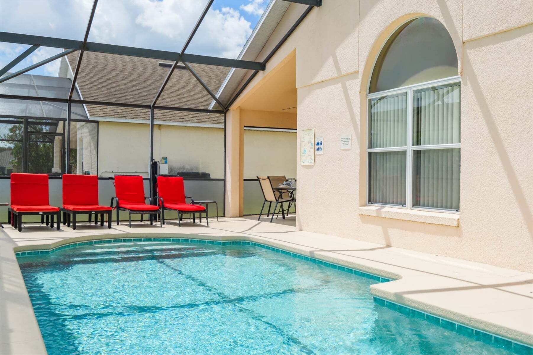 A heated pool