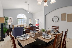 Dining - #618 Fabulous light, bright, clean 4 bed home with a private south facing pool (Davenport)