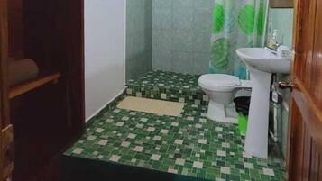 Panoramic Cabin, 1 Queen Bed, Mountain View | Bathroom | Free toiletries, towels, soap, toilet paper