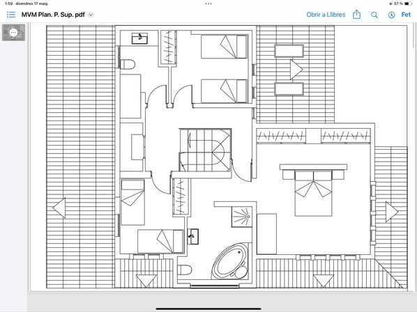 Floor plan - VILLA CAL MOLINER  with private pool. (Pollensa)