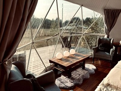 Prancing Pony Glamping Dome at Shirewoods Farm