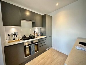 Fridge, microwave, oven, stovetop - Coates House two bed - Nailsea (Bristol)