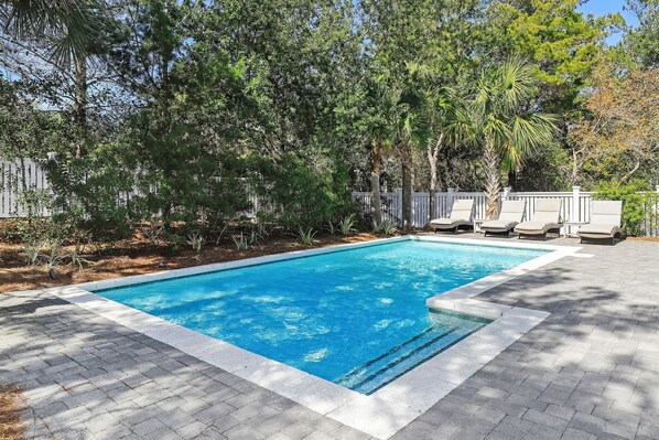 A heated pool