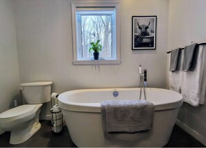 Hair dryer, towels, soap, toilet paper - 5 minutes from the Bras du Nord Valley / Chalet with riverfront spa (Saint-Raymond)