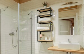 Shower, hair dryer