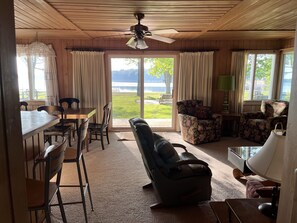 Fireplace - "Summer Breeze" Cottage on Alpena's Long Lake - Prime location on the Sandies! (Alpena)