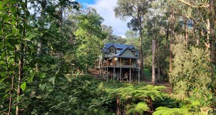 Beautiful country property in native bush less than an hour from Melbourne.