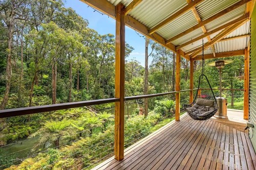 Beautiful country property in native bush less than an hour from Melbourne.