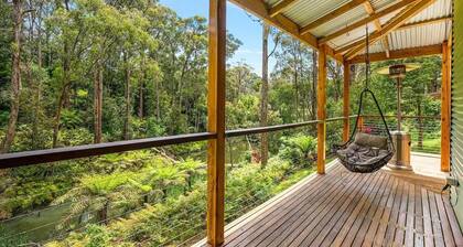 Beautiful country property in native bush less than an hour from Melbourne.