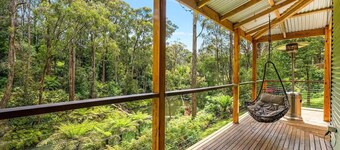 Beautiful country property in native bush less than an hour from Melbourne.