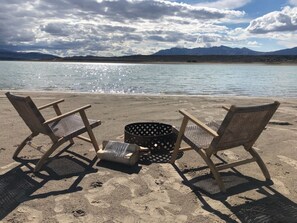 On the beach - Firepit-Shade-Chairs-Dark Skies (Levan)