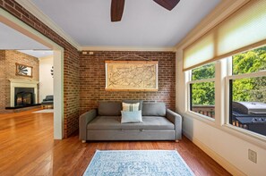 Smart TV, fireplace, video games