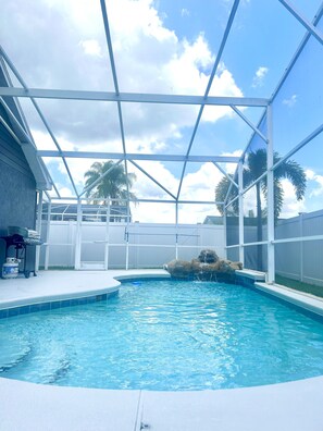 Outdoor pool, a heated pool
