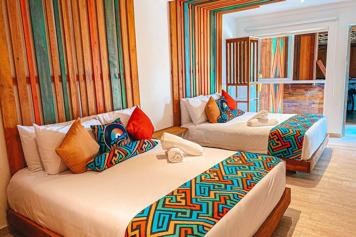 deluxe quadruple room | 1 bedroom, individually decorated, free wifi, bed sheets