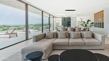 Premium Villa, 3 Bedrooms, Private Pool | Living room | 32-inch LCD TV with cable channels