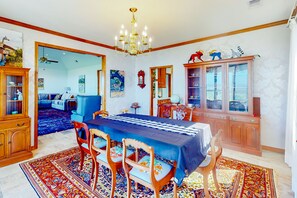 Dining - 2-story home with covered patio, balcony, fireplace, streaming, great views, W/D (Kerrville)