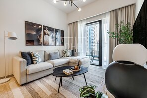 Executive-lejlighed | Opholdsområde | Fladskærms-tv