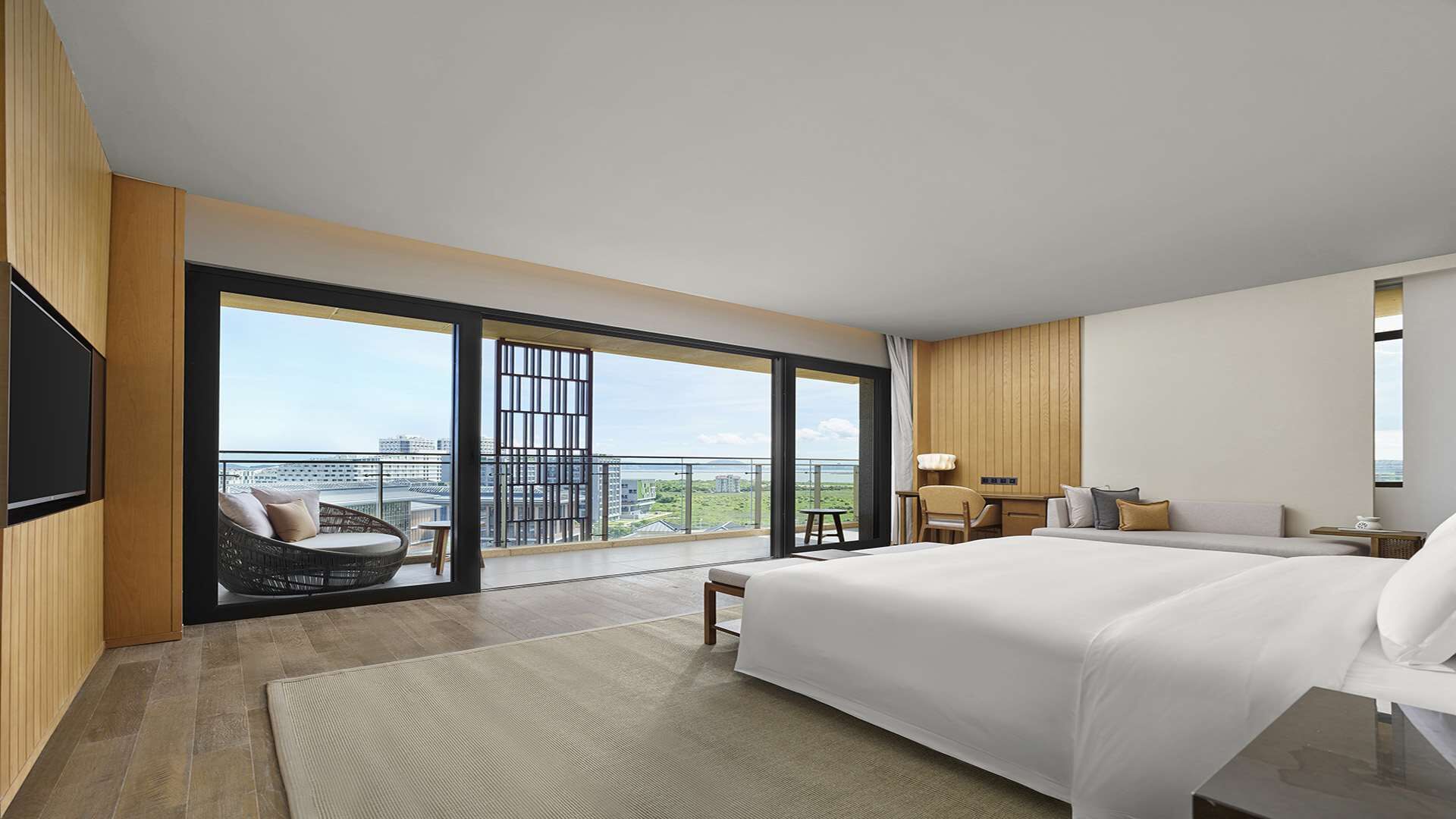 Premium bedding, down duvets, in-room safe, desk