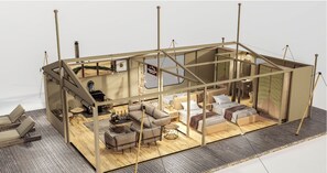 Exclusive Tent | In-room safe, individually furnished, desk, laptop workspace