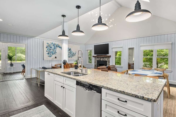 Open concept Kitchen, Dining Room, and Living