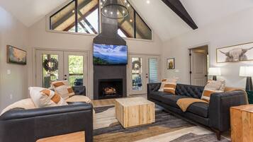 Smart TV, fireplace, streaming services, offices