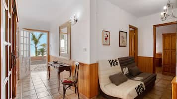 TV, fireplace, streaming services