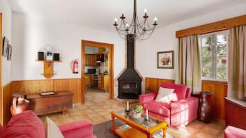 Télévision, cheminée, services de streaming