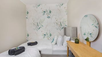 4 bedrooms, iron/ironing board, travel crib, WiFi