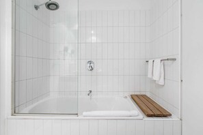 Basic Apartment, Multiple Beds | Bathroom - Beautiful 2BR APT With Balcony, Pool and Gym (Port Melbourne)