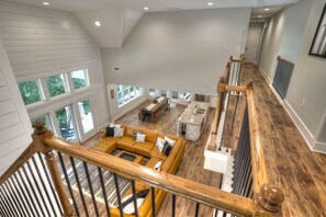 TV, fireplace - The Reserve - 5 BR Mtn Retreat w/ Outdoor Great Room, Mins From Helen and Sautee (Clarkesville)
