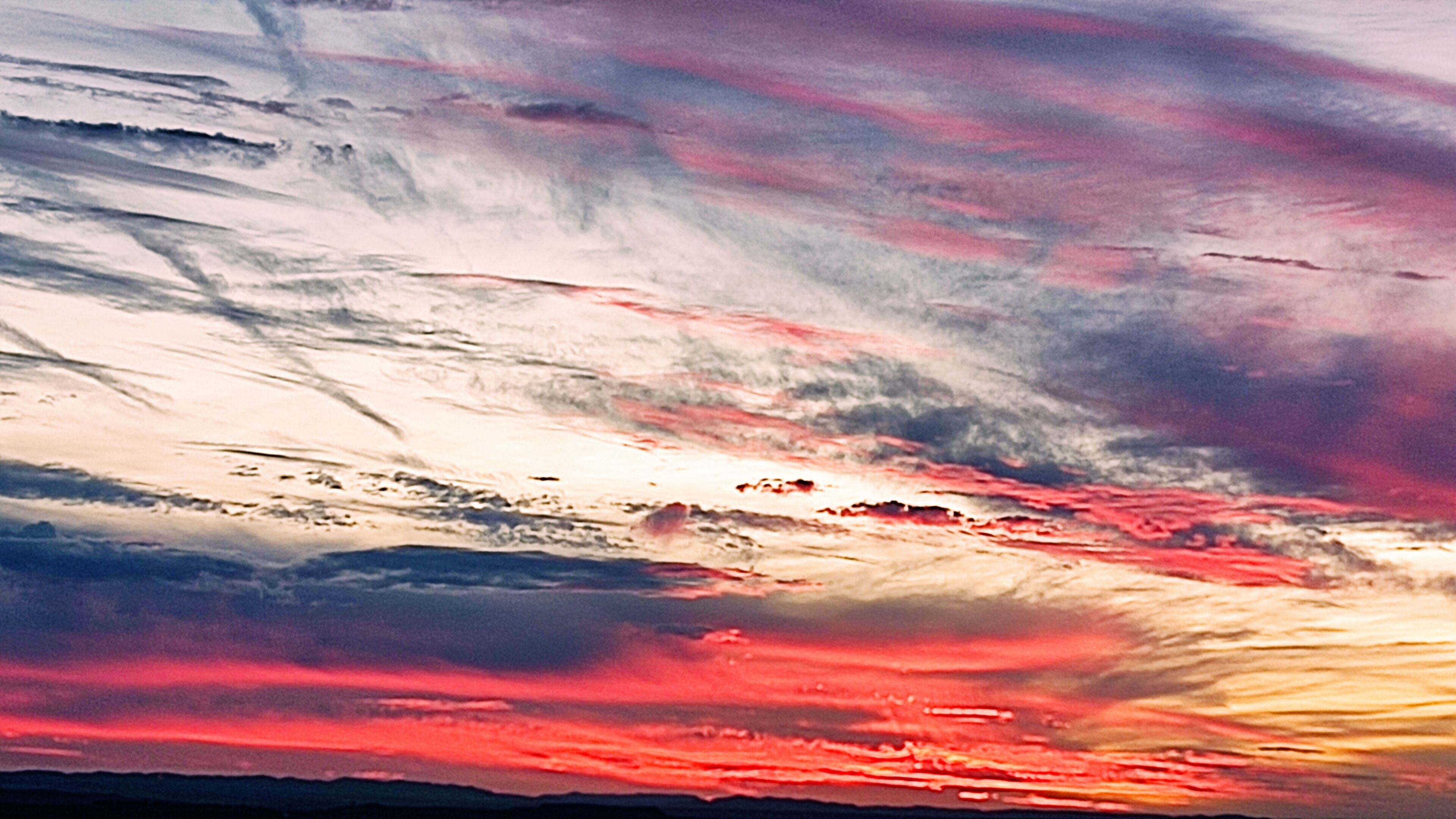 A sunset with clouds.