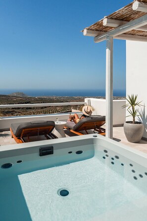 Grand Suite with Private Jacuzzi and Sea View | View from room
