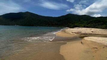 On the beach, beach towels