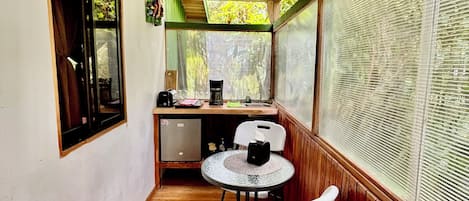 Cabane Confort, balcon, vue montagne | Cuisine privée