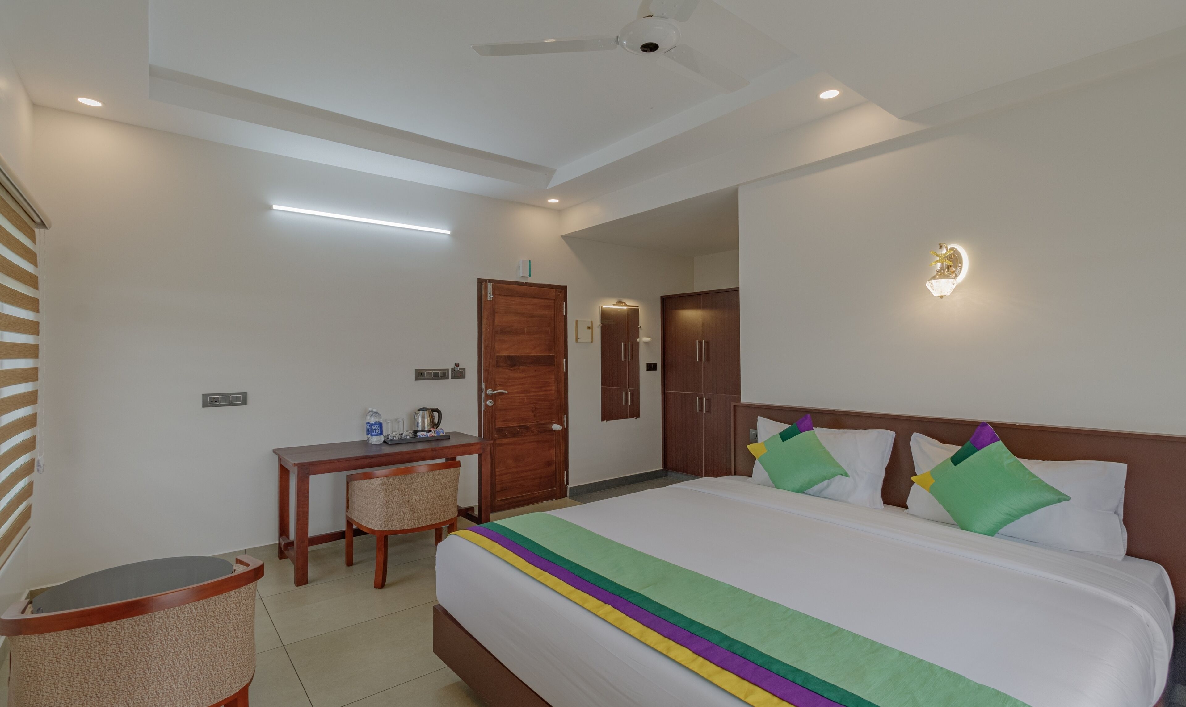 deluxe double room | desk, iron/ironing board