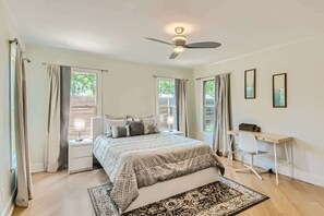 2 bedrooms, iron/ironing board, WiFi, bed sheets