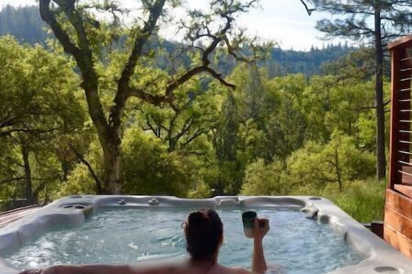 Outdoor spa tub