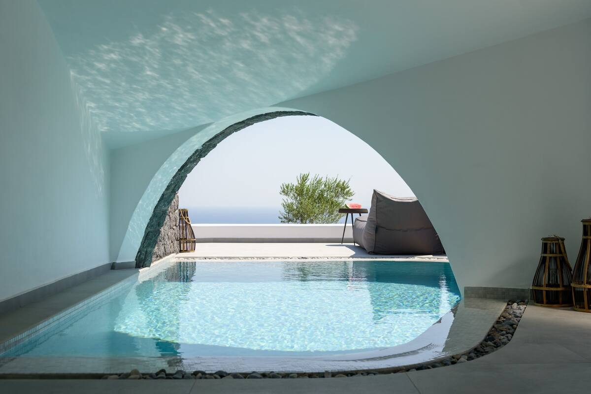 Suite senior, 2 habitaciones, alberca privada, vista al mar | Terraza o patio