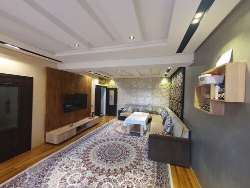 Hospitable house of Tajikistan, with national traditions.