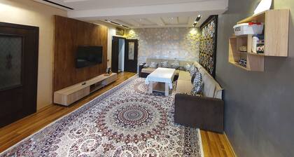 Hospitable house of Tajikistan, with national traditions.