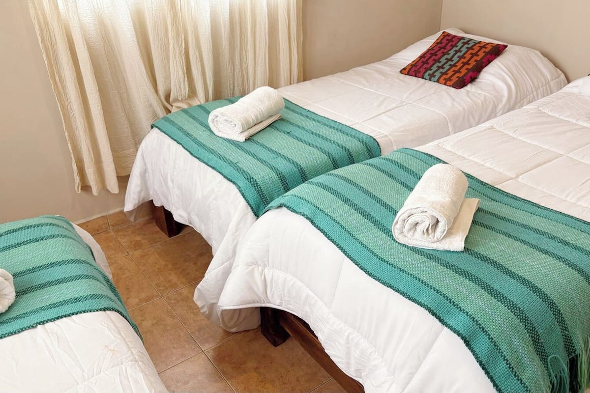 Hypo-allergenic bedding, down duvets, laptop workspace, free WiFi