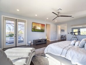 4 habitaciones, tabla de planchar con plancha, internet y ropa de cama