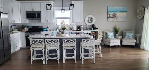 Enchanting Mystic Island Beach Home on picturesque lagoon near Jersey Shore. 
