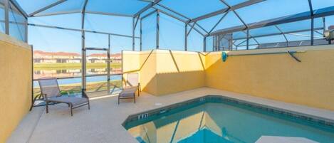 Una piscina riscaldata