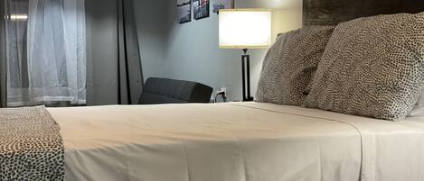 Blackout curtains, soundproofing, iron/ironing board, free WiFi