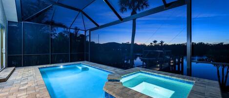 A heated pool