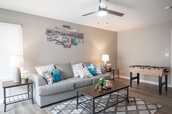 TV, table football - Cozy Luxury Escape • Calm Vibes Near Strip (Las Vegas)